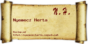 Nyemecz Herta névjegykártya